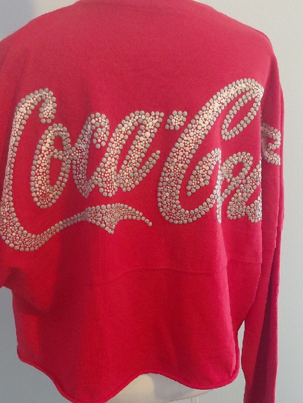 NEW never worn Coca Cola Red Cropped Spirit Jersey with Silver Bottle Patch